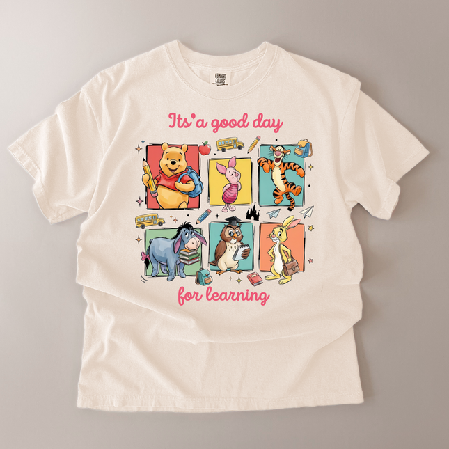 Comfort Colors Good Day For Learning Pooh and Friends T-Shirt