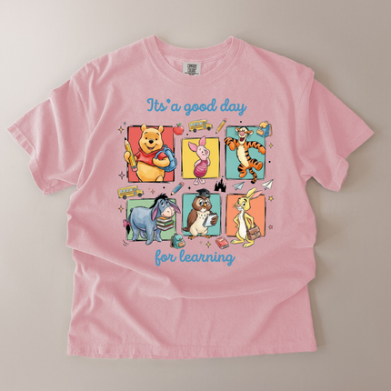Comfort Colors Good Day For Learning Pooh and Friends T-Shirt