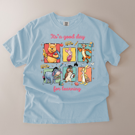 Comfort Colors Good Day For Learning Pooh and Friends T-Shirt