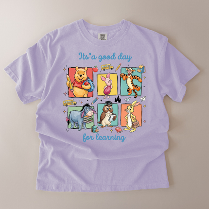 Comfort Colors Good Day For Learning Pooh and Friends T-Shirt