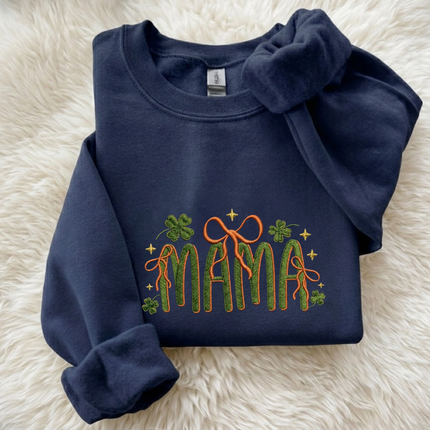 Lucky Mama Embroidered Sweatshirt