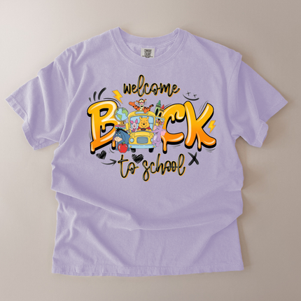 Comfort Colors Welcome Back To School Pooh and Friends T-Shirt