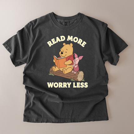 Comfort Colors Read More Worry Less Pooh and Piglet T-Shirt