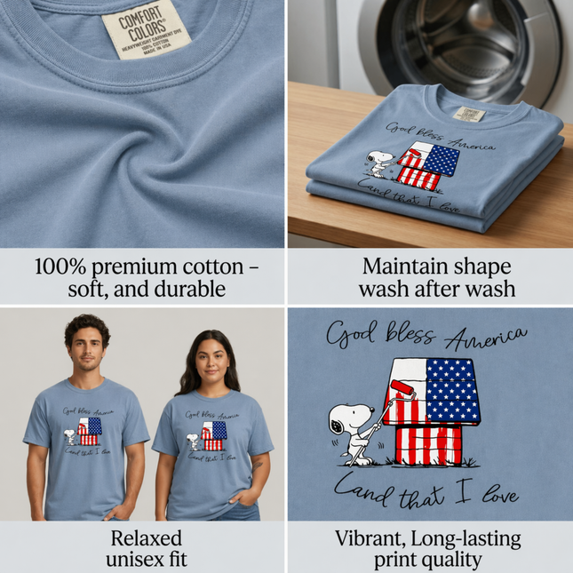 Comfort Colors God Bless America T-Shirt