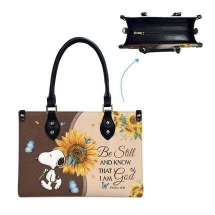 Be Still And Know That I Am God Leather Handbag