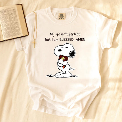 I Am Blessed Amen Snoopy Comfort Color T-Shirt