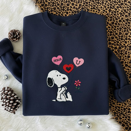 Jesus Loves You Embroidered Sweatshirt