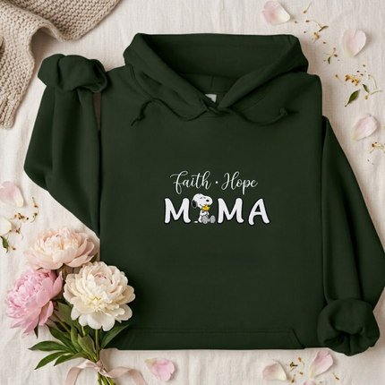 Faith Hope MAMA Embroidered Hoodie