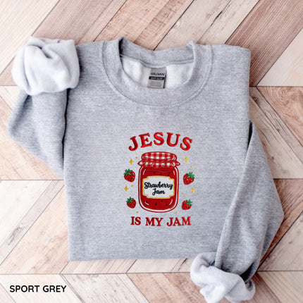 Jesus Is My Jam Embroidery Sweatshirt