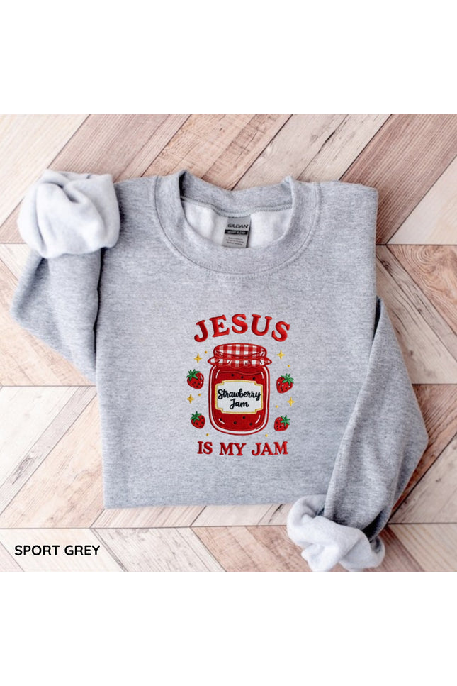 Jesus Is My Jam Embroidery Sweatshirt
