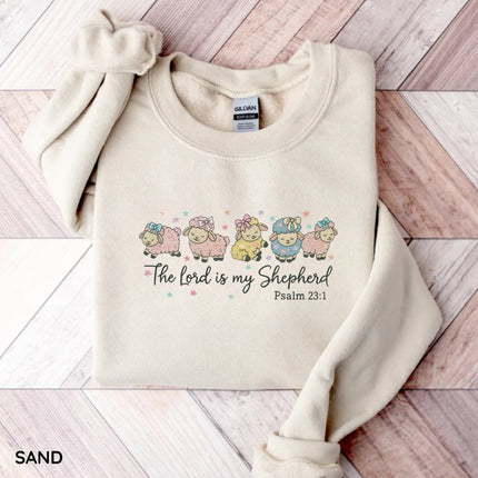 The Lord Is My Shepherd Embroidery Sweatshirt