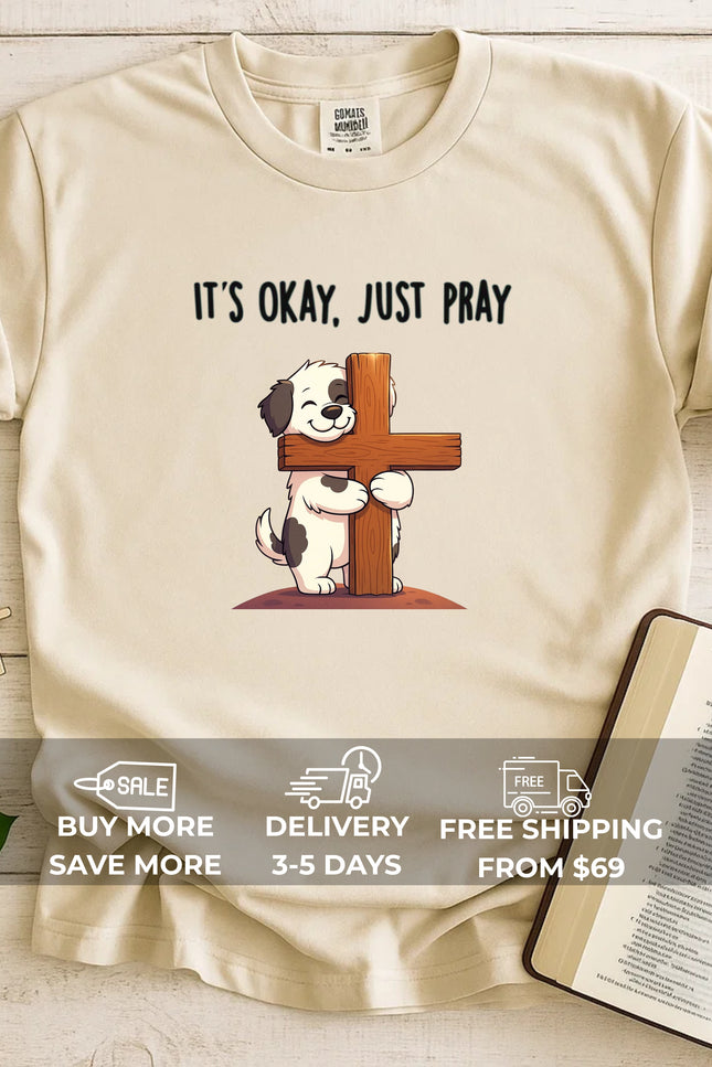 Comfort Colors Just Pray Christian Dog T-Shirt