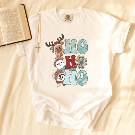 Comfort Colors Reindeer Snowman Penguin Christmas T-Shirt