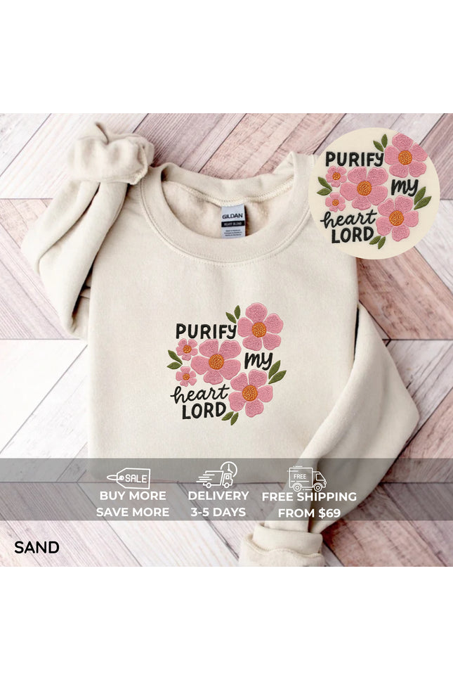 Furify My Heart Lord Embroidery Sweatshirt