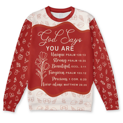 God says You are Christmas 3D Sweater