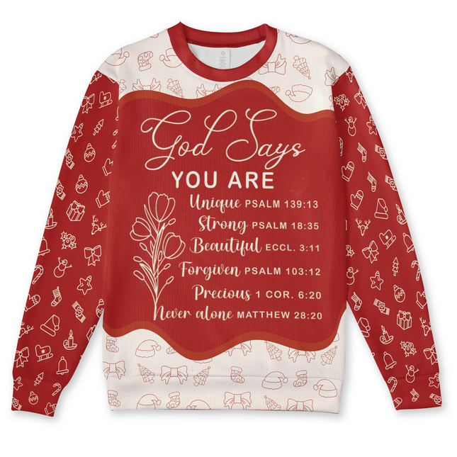 God says You are Christmas 3D Sweater