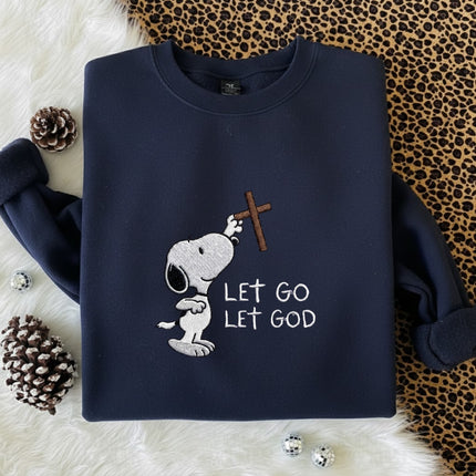 Let Go Let God Embroidered Sweatshirt