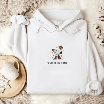 My God is king of king Embroidered Hoodie