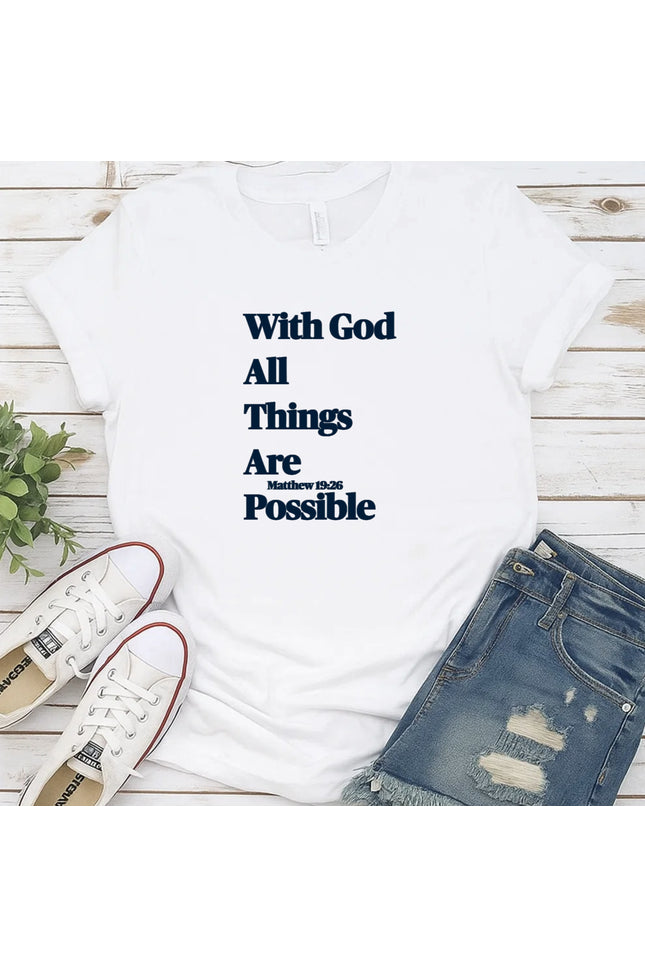 Comfort Colors With God All Things Are Possible Christian T-Shirt
