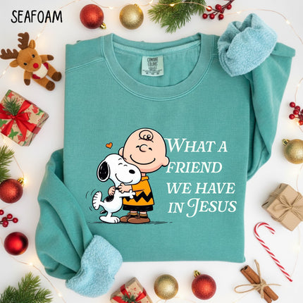 What a Friend We Have In Jesus Snoopy Comfort Colors Sweatshirt