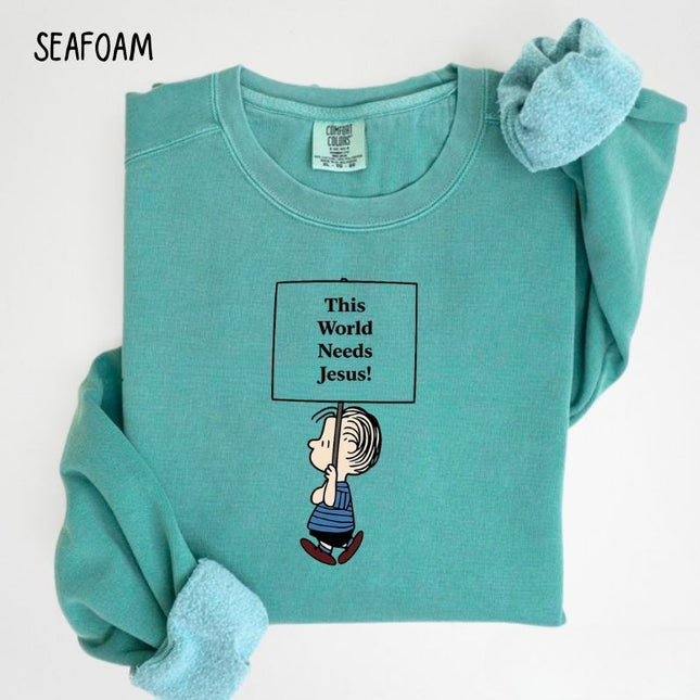 Comfort Colors "This World Needs Jesus" Graphic Sweatshirt