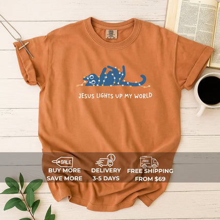 Comfort Colors Jesus Light Up My World T-Shirt