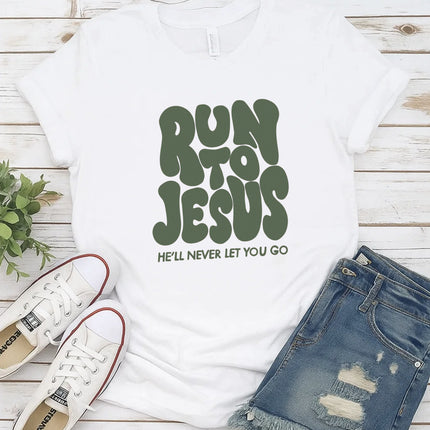 Comfort Colors “Run to Jesus” Christian T-Shirt