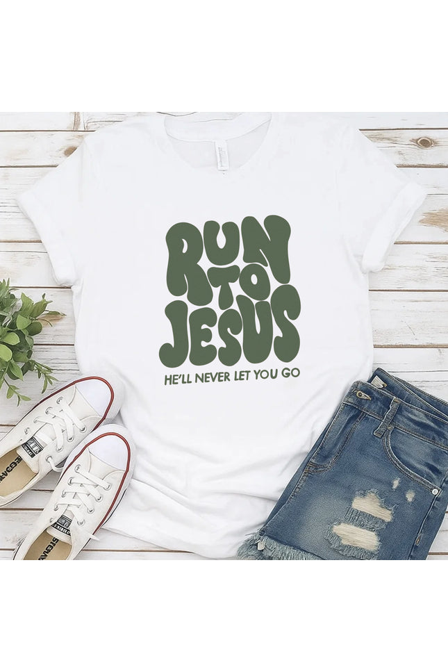Comfort Colors “Run to Jesus” Christian T-Shirt