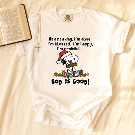 God is Good Snoopy Comfort Color T-Shirt