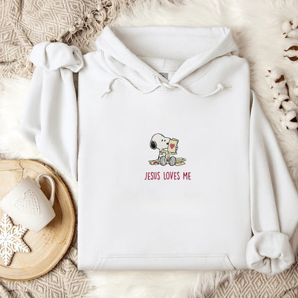 Jesus Loves Me Embroidered Hoodie