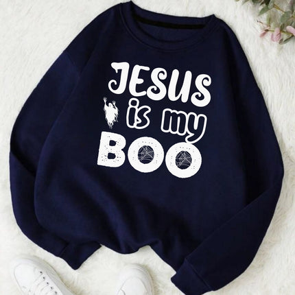 Jesus Is My Boo Sweatshirt - Christian Ghost Halloween Pullover