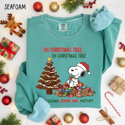 My Skinny Jeans Are History Snoopy Comfort Colors Sweatshirt