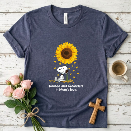 Rooted and Grounded in Mom's Love Sunflower T-Shirt