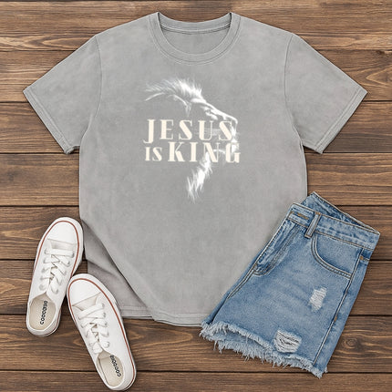Jesus Is King Christian T-Shirt - Lion Graphic Edition