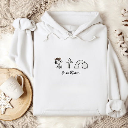 He Is Risen Embroidered Hoodie