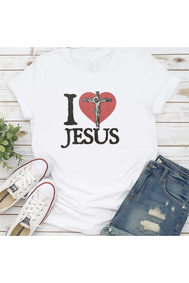 Comfort Colors I Love Jesus Graphic Tee