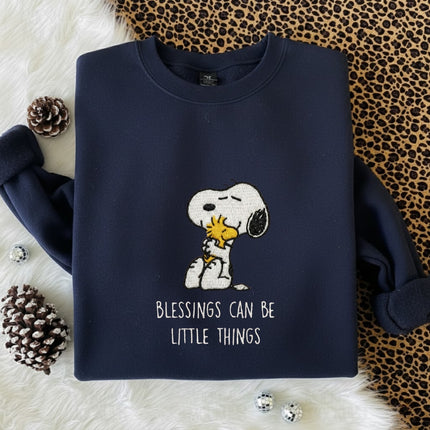 Blessings Can be Little Things Embroidered Sweatshirt