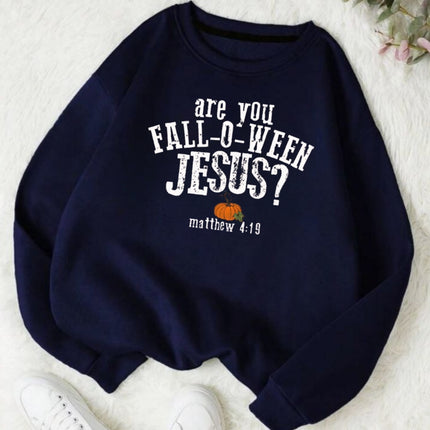 Christian Fall-O-Ween Sweatshirt – Are You Following Jesus Matthew 4:19 Pumpkin Pullover