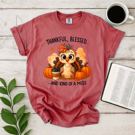 Comfort Colors Thankful and Blessed T-Shirt