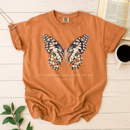 Comfort Colors Butterfly Jeremiah 29:11 Christian T-Shirt