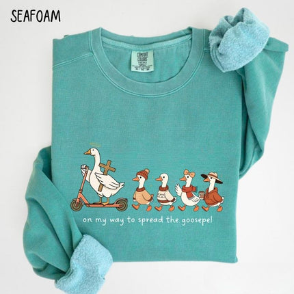 Comfort Colors Funny Goose Christian TShirt Retro Fall Goose Sweatshirt