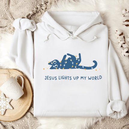 Jesus Lights Up My World Gildan Hoodie