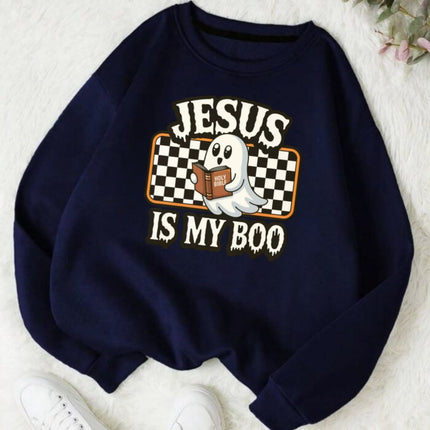 Christian Ghost Halloween Sweatshirt, Jesus Boo Pullover