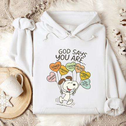 God says Gildan Hoodie