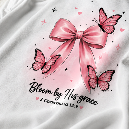 Comfort Colors Bloom by His Grace Coquette Bow T-Shirt
