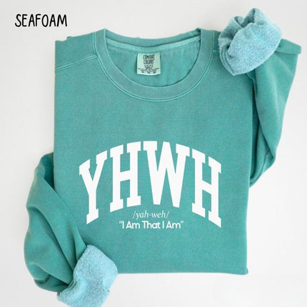 Comfort Colors YHWH I Am That I Am Christian Sweatshirt