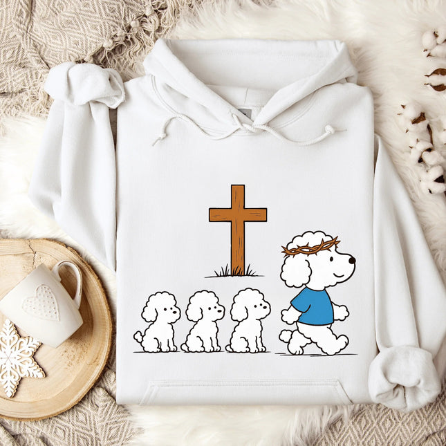Marching in Faith Dogs Cute Gildan Hoodie