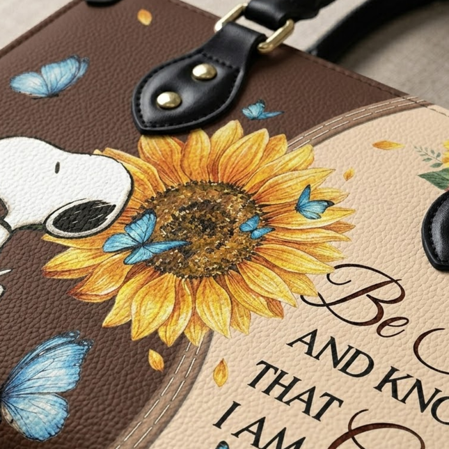 Be Still And Know That I Am God Leather Handbag