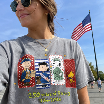 Comfort Colors 250 Years of Strong Historical Patriotic Friends T-Shirt