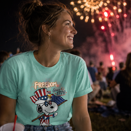 Comfort Colors Freedom Since 1776 Patriotic Snoopy Uncle Sam T-Shirt